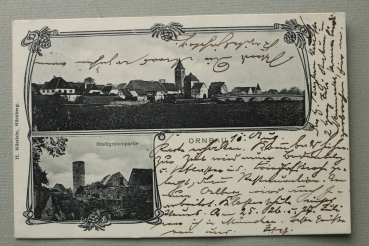 AK Ornbau / 1905 / Mehrbildkarte / Stadtgrabenpartie